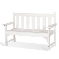 Nalone Outdoor Bench Hdpe All Weather Patio Bench Load Up To 800 Lbs 2Person Garden Bench Rotproof Fade Proof For Patio Por