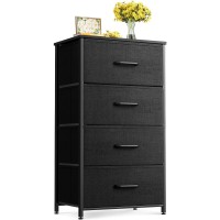 Odk Dresser For Bedroom With 4 Storage Drawers Small Dresser Chest Of Drawers Fabric Dresser With Sturdy Steel Frame Dresser F