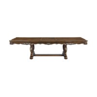 Acme Latisha Wooden Double Pedestal Dining Table In Antique Oak