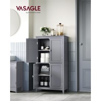 Vasagle Bathroom Floor Storage Cabinet Bathroom Storage Unit Freestanding Cabinet With 4 Doors Adjustable Shelves 118 X 23