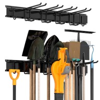 Sttoraboks Garage Tool Storage Rack Heavy Duty Garage Storage Organizer Rack System Wall Mounted Tool With 6 Double Hooks 2 Ra