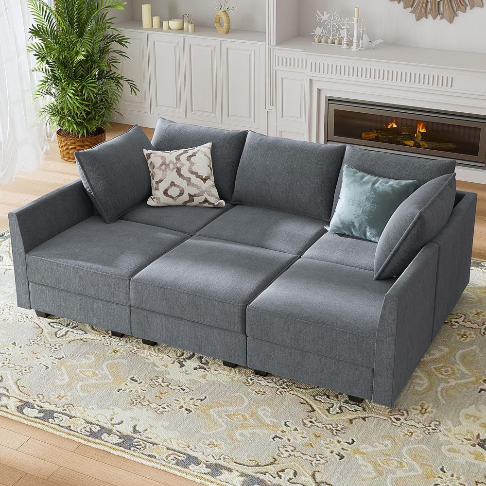 Honbay Modular Sectional Sleeper Sofa With Storage Ushape Modular Sectional Sofa With Ottomans Sleeper Sectional Couch For Livi