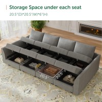 Honbay Modular Sectional Sleeper Sofa Bed Reversible Modular Couch With Storage Seats Oversized Sleeper Sectional Couch Modular