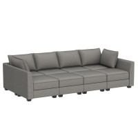 Honbay Modular Sectional Sleeper Sofa Bed Reversible Modular Couch With Storage Seats Oversized Sleeper Sectional Couch Modular