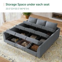 Honbay Modular Sectional Sleeper Sofa With Storage Reversible Modular Sofa Couch Oversized Sleeper Sectional Sofa Modular Couch