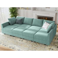 Honbay Convertible Sleeper Sectional Sofa Modular Couch With Storage Seat Reversible Sectional Sleeper Couch With Modular Sectio