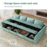 Honbay Convertible Sleeper Sectional Sofa Modular Couch With Storage Seat Reversible Sectional Sleeper Couch With Modular Sectio