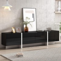 Merax Contemporary Rectangle Design Tv Stand For Television Up To 80 Unique Style Console Table Modern Storage Cabinet With