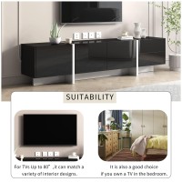 Merax Contemporary Rectangle Design Tv Stand For Television Up To 80 Unique Style Console Table Modern Storage Cabinet With