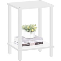 Tutotak End Table Side Table Nightstand 2Tier Storage Shelf Sofa Table For Small Space Living Room Bed Room Tb01Bw034