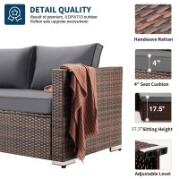 Udpatio Patio Furniture Sets Modular Rattan Outdoor Patio Sectional Furniture Sofa Set Wicker Patio Conversation Set For Backy