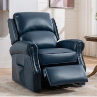 Lehboson Lift Chair Recliners, Electric Power Recliner Chair Sofa For Elderly,Faux Leather,Usb Ports,3 Positions And Side Pocket,(Navy Blue