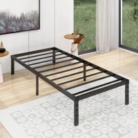 Alazyhome Twin Xl Size Bed Frame 14 Inch Metal Platform Bed Frame Heavy Duty Steel Slats Support No Box Spring Needed Noisefree