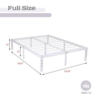 Alazyhome Full Size Bed Frame 14 Inch Metal Platform Bed Frame Heavy Duty Steel Slats Support No Box Spring Needed Noisefree Ea