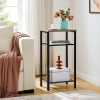 Hoctieon 2Set 3 Tier End Table Telephone Table Set Of 2 Tall Side Table With Storage Set Of 2 Small Nightstand For Small Spa