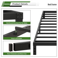 Emoda 10 Inch Twin Xl Bed Frames No Box Spring Needed Heavy Duty Xl Twin Metal Platform Bed Frame Noise Free Easy Assembly B