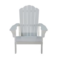 Key West Outdoor Plastic Wood Adirondack Chair, Patio Chair For Deck, Backyards, Lawns, Poolside, And Beaches, Weather Resistant, White(D0102H57Xd8)