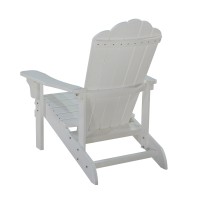 Key West Outdoor Plastic Wood Adirondack Chair, Patio Chair For Deck, Backyards, Lawns, Poolside, And Beaches, Weather Resistant, White(D0102H57Xd8)