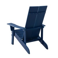 Key West Outdoor Plastic Wood Adirondack Chair, Patio Chair For Deck, Backyards, Lawns, Poolside, And Beaches, Weather Resistant, And Waterproof, Blue(D0102H73Uut)