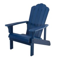 Key West Outdoor Plastic Wood Adirondack Chair Patio Chair For Deck Backyards Lawns Poolside And Beaches Weather Resistant Blue(D0102H73Fx6)