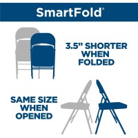 Cosco Smartfold Allsteel Folding Chair 4Pack Black