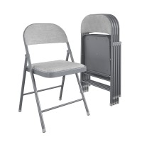 Cosco Smartfold Fabric Folding Chair 4Pack Gray