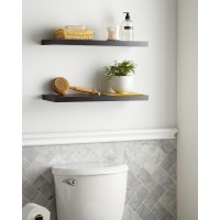 Bayka Floating Shelves For Wall 225 Wall Mounted Rustic Wood Shelves For Bathroom Bedroom Living Room Kitchen Office Ha