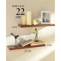 Bayka Floating Shelves 225 Wall Mounted Rustic Wood Shelves For Bathroom Bedroom Living Room Kitchen Office Hanging She