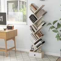 Giantex 10-Tier Tree Bookshelf with Drawer - 59