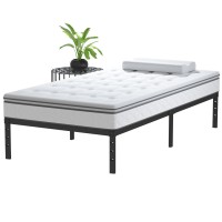 Maenizi 12 Inch Twin Bed Frame No Box Spring Needed Heavy Duty Metal Platform Bed Frame Twin Size Support Up To 2500 Lbs Easy