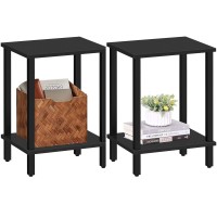 Tutotak End Table Set Of 2 Side Table Nightstand 2Tier Storage Shelf Sofa Table For Small Space Living Room Bed Room Tb0