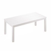 Yes4wood White Albany Rectangular Dining Table 63, Modern Indoor Solid Wood Kitchen Table for Home, Kitchen, Dining Room and Breakfast Nook(D0102H550c8)