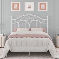 Elephance Queen Size Metal Bed Frame With Vintage Headboard 11 Inches Storage Space Platform Bed No Box Spring Needed Easy Assem