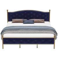 Assile Queen Size Velvet Upholstered Bed Frame With 10.2