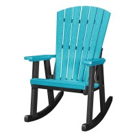 OS Home and Office Rocking Chair in Aruba Blue with a Black Base