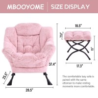 Mbooyome Lazy Chair With Ottoman Modern Accent Chair Contemporary Lounge Leisure Upholstered Sofa Chair Set With Armrests Read