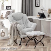 Mbooyome Lazy Chair With Ottoman Modern Soft Reading Chair Accent Contemporary Lounge Leisure Sofa Chair With Armrests And A Si