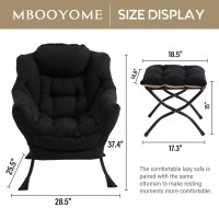 Mbooyome Lazy Chair With Ottoman Modern Soft Reading Chair Accent Contemporary Lounge Leisure Sofa Chair With Armrests And A Si