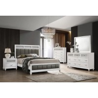 Barzini 4piece Queen Panel Bedroom Set White