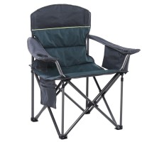 High Point Sports Camping Folding Chair, Heavy Duty Oversized Portable Outdoor Chair, Foldable Camp Chair With Cup Holder And Cooler Bag Support 450 Lbs, Green