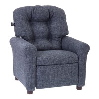 The Crew Furniture Traditional Kids Recliner, Toddler Ages 1-5 Years, Home D?Or Polyester Linen, Gray