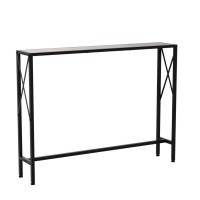 Gewudraw Console Table, Narrow Sofa Table, Entryway Table, Industrial Sofa Table For Hallway, Living Room, Bedroom, Long Console Table