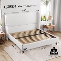 Jocisland Upholstered Bed Frame Queen Size 51.2