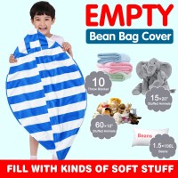 Lukeight Stuffed Animal Storage Bean Bag Chair Cover For Kids Zipper Beanbag Chair Cover For Organizing Toddler And Kids Rooms