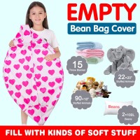 Lukeight Stuffed Animal Storage Bean Bag Chair Cover For Kids Zipper Beanbag Chair Cover For Organizing Toddler And Kids Rooms