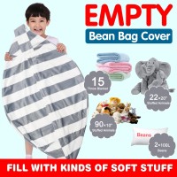 Lukeight Stuffed Animal Storage Bean Bag Chair Cover For Kids Zipper Beanbag Chair Cover For Organizing Toddler And Kids Rooms