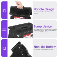 Acstep 16 Inch Folding Step Stool For Adults And Kids Nonslip Plastic Foldable Stepping Stool Collapsible Folding Stool With