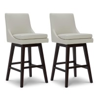 Chita Bar Height Swivel Barstool With Back Set Of 2, Upholstered Bar Stool, 30.7