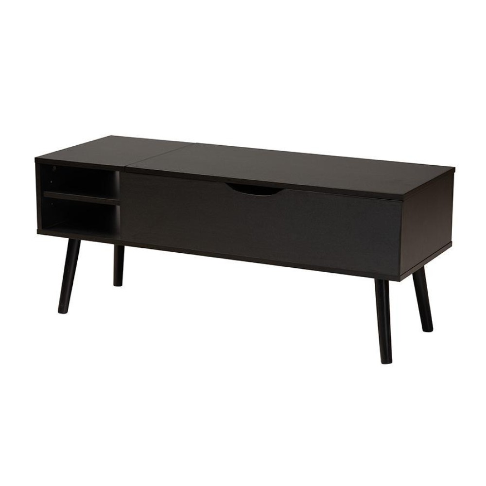 Baxton Studio Roden Modern Coffee Table with LiftTop Storage Compartment