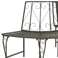 Vidaxl Patio Half Round Tree Bench 63